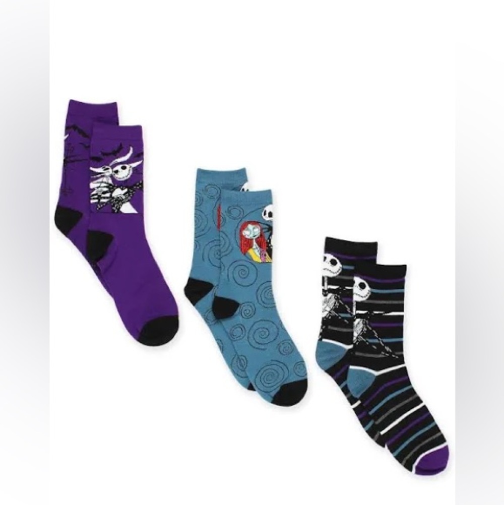 (NWT) Disney Tim Burton’s The Nightmare Before Christmas 3-Pack Socks